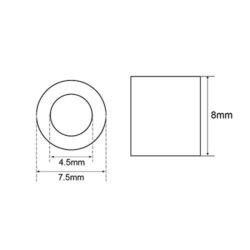uxcell Aluminum Wire Rope Stop Sleeve Round Cable Ferrule Loop for 5/32" Wire Rope Pack of 50