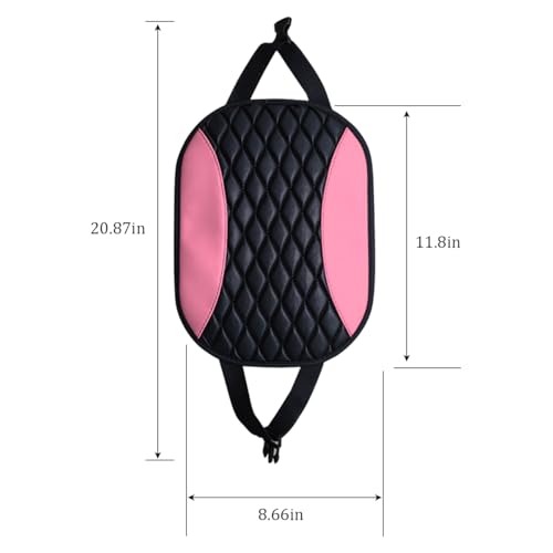 Car Headrest Cover, Soft Leather Dirt-Proof Vehicle Seat Head Rest Protector, Breathable Automotive Interior Protection Dust Covering Accessories, Universal for Most Cars (Pink) - color: Pink