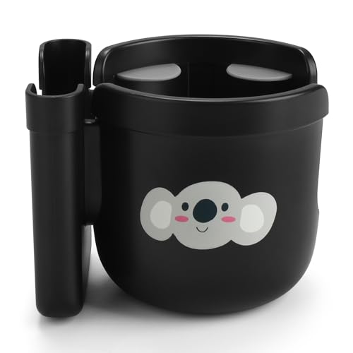 Accmor 2-in-1 Wheelchair Cup Holder, Walker Cup Holder with Phone Holder, Universal Drinks Holder for Stroller, Mobility Scooter, Rollator, Walker, Wheelchair Accessory - color: Black Koala