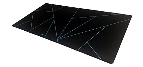 Gamer Boss - Gaming Mouse Pad - 48 x 24 Inches - 4mm Thick with Stitched Edges, Non-Slip Rubber Base, Premium Cloth Mousepad, Desk Mat for Laptop, Keyboard, Computer & PC (Mega, Blue Shards) - color: Blue Shards, size: 48" x 24"