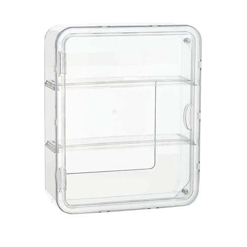 BOHOIDEE 3 Tiers Clear Display Case for Figures, Acrylic Storage Organizers Box with Magnetic Door, Wall-Mounted Dustproof Showcase for Collectibles Action Figure - size: Wall-Mounted Large