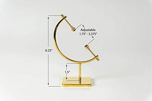Mineral, Ornament, Gem, Shell, Coin, Display Stand - Caliper Type Stand (Brass) AU6