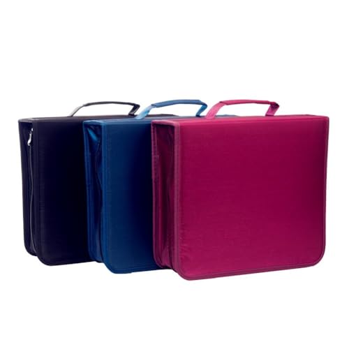 256 Capacity CD/DVD case Wallet, Storage,Holder,Booklet (Rose) - color: 256 Rose