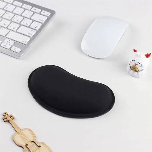 MXCOIRTP Wrist Rest for Mouse, Ergonomic Memory Foam Wrist Cushion Support Pad, Mouse Wrist Pad with Non-Slip Base for Typing Pain Relief, Office, Home, Gaming, Computer, Black - color: Black