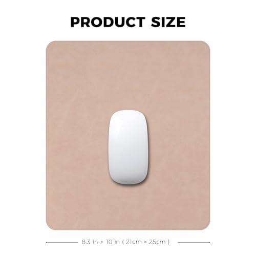 Smalll Premium PU Leather Desk Pad - Non-Slip Waterproof Mouse Pad with Stitched Edges Portable Size Mouse pad for Home Ofiice 9.8"x 8.3" S Beige - color: Beige, size: 9.8" x 8.3"