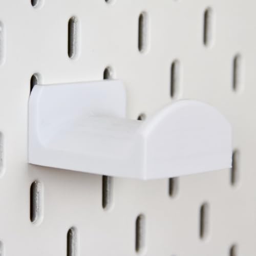 Headphone Holder Compatible with IKEA SKADIS Pegboard Headset Hanger Hook - color: White