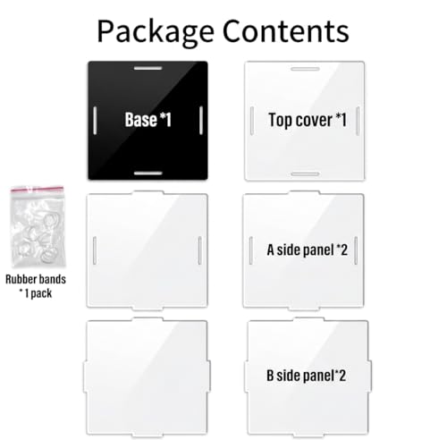Clear Acrylic Display Case, 8*4*4inch (20*10*H10cm) | Assemble Cube Display Box, Black Base, Dustproof Protection, For Collectibles Memorabilia Figurines - size: 8 x 4 x 4 inches