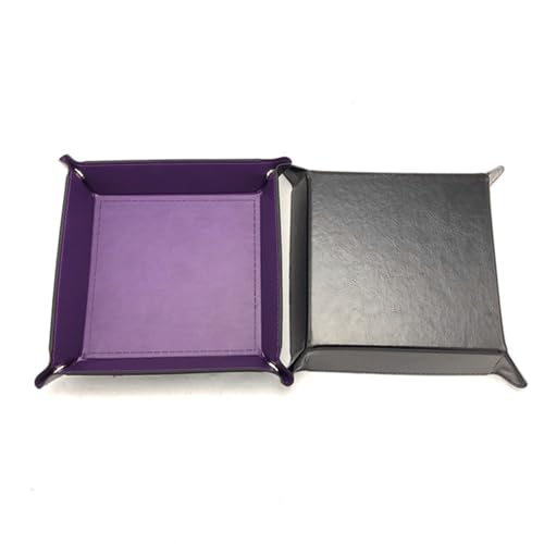 Valet Tray Desktop Storage Organizer – Vegan Leather Catchall Tray Bedside Vanity Tray Nightstand Caddy Holder for Remote Controller, Watch, Keys, Phone, Wallet, Coin, Jewelry, Purple - color: Purple