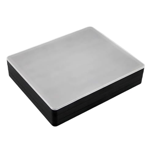 Layer Keycap Storage Box with Detachable Lid Permanent Polystyrene Planner Compact Plan for Mechanical Keyset Enthusiast - color: Black