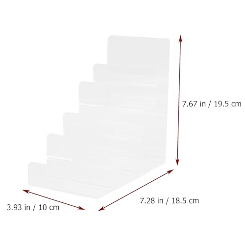 Cabilock Acrylic Wallet Display Stand Multi-Layer Tabletop Storage Rack for Purse Bag Sunglasses Jewelry Home or Shop Display 7.67 X 7.28 X 3.93 in - size: 5 Tier Clear