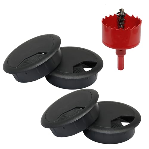 12PCS Desk Grommet,2Inch(50mm) Cable Grommet Hole Cover with Hole Saw,Ideal Solution for Office Home Table Cable Management Workers - size: 2"(50mm)