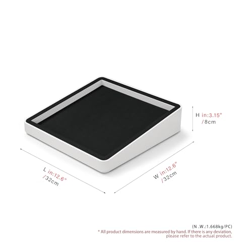 Oirlv Microfiber Jewelry Tray Showcase Display Base Empty Plate Luxury Multi-Compartment Jewelry Organizer - style: P13725