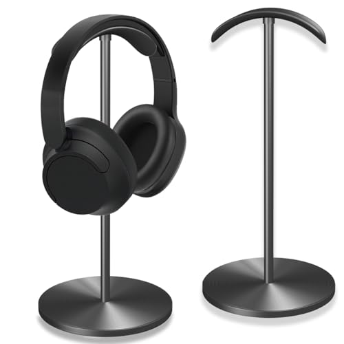 Headphone for Desk Hanger Holder Organizer Keeper Racks Storage Mount Gaming Headset Stand Premium Functional Craftmanship Headset Stand (Metallic Black) - color: metallic black