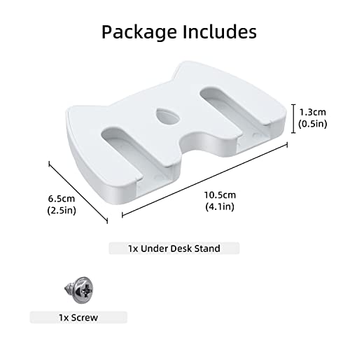 Mcbazel Under Desk Mount for Xbox Series X&S/One X&S/One/ 360, Switch 2/Pro Controller, Table Stand Holder Compatible with Xbox and Switch 2 Controller - White - color: White