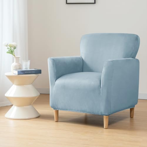 HAOYONG Banquet Armchair Slipcover Stretch Velvet Chair Covers 1-Piece Armchair Sofa Covers Soft Arm Chair Cover Removable Washable Single Couch Covers Furniture Protector for Living Room - color: 14, size: Set of 1