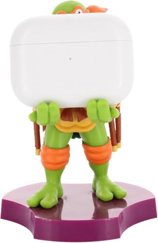 Exquisite Gaming Cable Guys TMNT Michelangelo Earbud Holder, Four Character Collectible Phone Stand