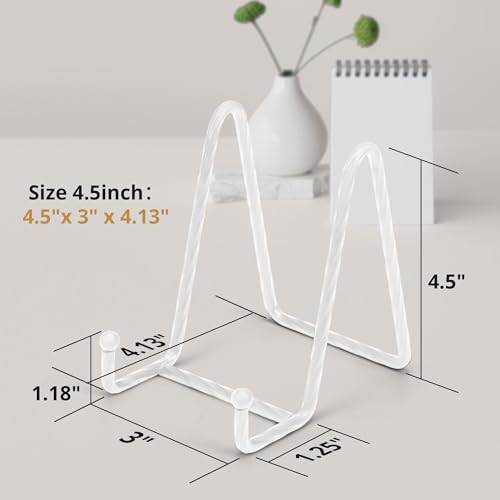 3 Pack 4.5inch YCLYC Picture Stands for Display, White Metal Plate Stands for Display - Decorative Plate Stand, Plate Holder Display Stand, Picture Frame Stand - Plate Display Stands for Picture Stand - color: White, size: 4.5 inch(3 pack)