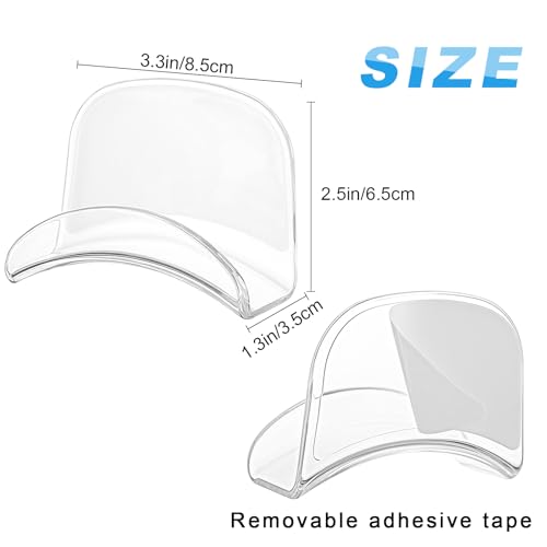 Wonderjune 30 Pcs Headphone Hanger Holder Desk Adhesive Headphone Hook Graduation Wall Hook Mount Strong Universal Acrylic Holder Hooks for General Purpose Game Earphone Controller(Clear) - color: Clear