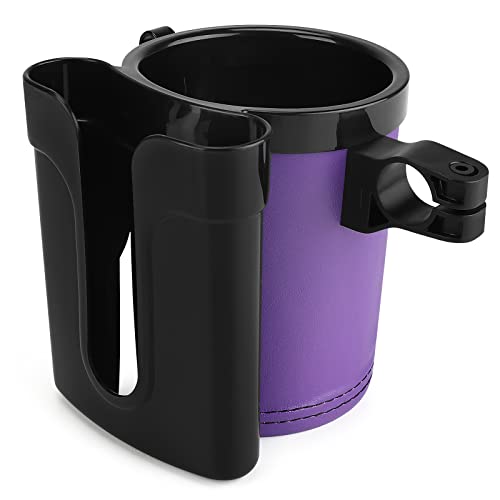 Accmor 3-in-1 Bike Cup Holder with Cell Phone Keys Holder, Bike Water Bottle Holders, Universal Bar Drink Cup Can Holder for Bicycles, Motorcycles, Scooters, Black Purple - color: Black Purple