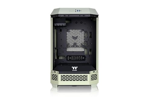 Thermaltake Tower 300 Matcha Green Micro-ATX Case; 2x140mm CT Fan Included; Support Up to 420mm Radiator; Optional Chassis Stand Kit Allows Horizontal Display; CA-1Y4-00SEWN-00; 3 Year Warranty - color: Matcha Green, size: Tower 300 Case, style: Tower 300