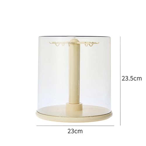Rotating Display Case for Labubu Doll Keychains, Display Stand for Dolls, Storage case for Dolls, Dust and Moisture Proof, 360° Display - size: 6.6-inch