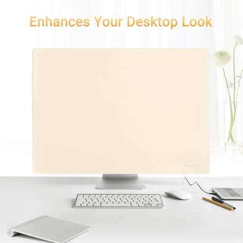 MOSISO Monitor Dust Cover 26, 27, 28, 29 inch Anti-Static Dustproof LCD/LED/HD Panel Case Computer Screen Protective Sleeve Compatible with iMac 27 inch, 26-29 inch PC, Desktop and TV, Beige - color: Beige, size: 26-29 inch