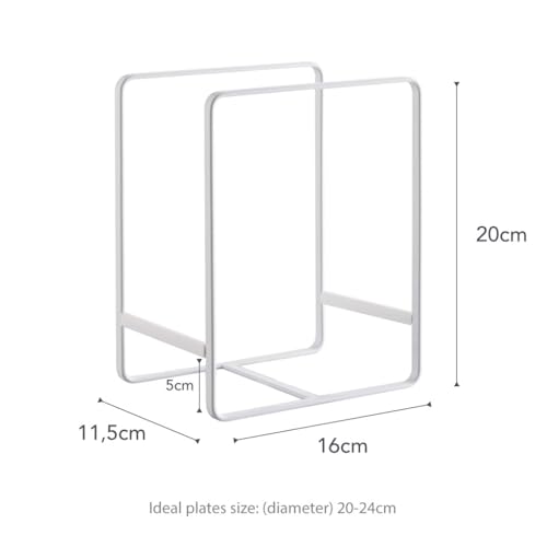 YAMAZAKI Home Tower Plate Rack/Dish Stand/Dish Storage/Plate Holder - Large - Steel - color: White, size: Large