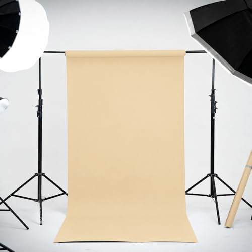 Kate Seamless Paper Backdrop for Photography Beige Cream Backdrop Paper (53''x32.8' Ivorine) - color: Ivorine, size: 53''x32.8'