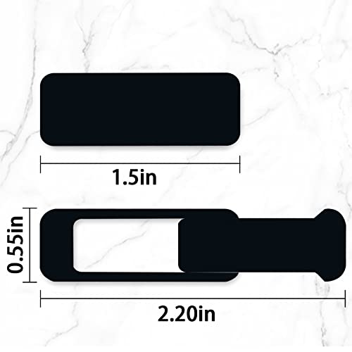 Webcam Cover, 6 Pieces, Laptop Camera Cover, Privacy Shielding Capacity is Twice as Big as The Traditional, Suitable for Computer Mobile Phones, laptops, Tablets and so on (Black 6-Piece Pack) - color: Black 6-piece pack
