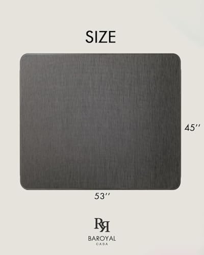 Baroyal Office Chair Mat for Hardwood Floor Under Desk Computer Rolling Chair Mat for Wood/Tile Floor Non-Slip Heavy Duty Desk Rug PVC Plastic Hard Floor Protector 45"x 53" (Espresso) - color: Espresso, size: 45" x 53"