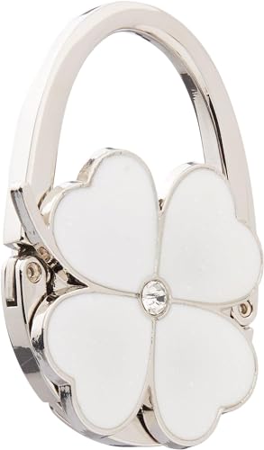 ROFLYER Clover Design Foldable Handbag Hanger Folding Purse Table Hook Holder(White) - color: White