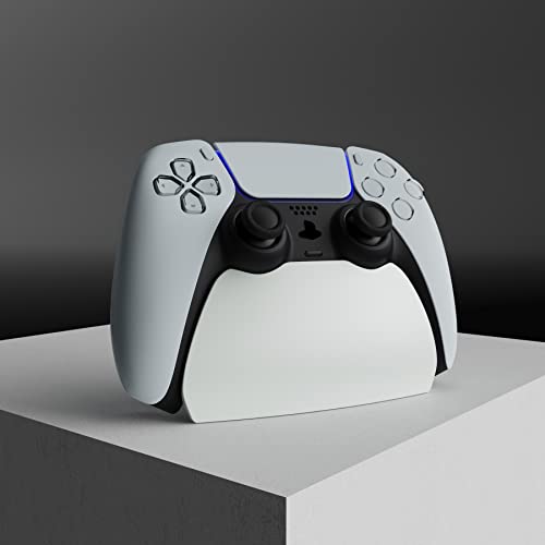 playvital 2 Pack Controller Display Stand for ps5, Gamepad Stand Desk Holder for ps5 Controller Accessories with Rubber Pads, White - color: White 2 set