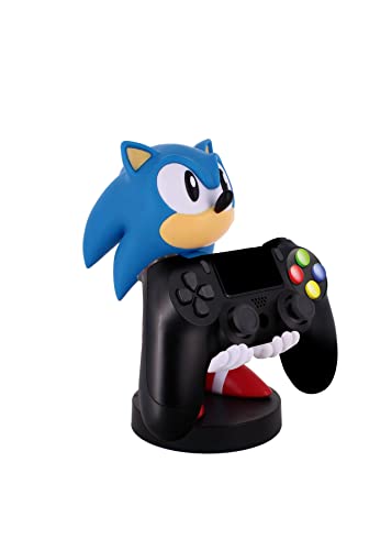 Exquisite Gaming Sonic Controller Holder, Phone Stand & Cable Guys Collectible Figure, 8 inch
