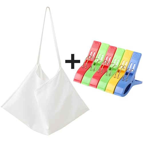 VOCOOL Beach Chair Cover Pool Lounge Chair Cover Soft and Absorbent White | Chaise Lounge Chair Towel Cover with Side Pockets, for Pool Sunbathing Hotel Garden Courtyard Outdoor Vacation, 85" x 30" - color: White