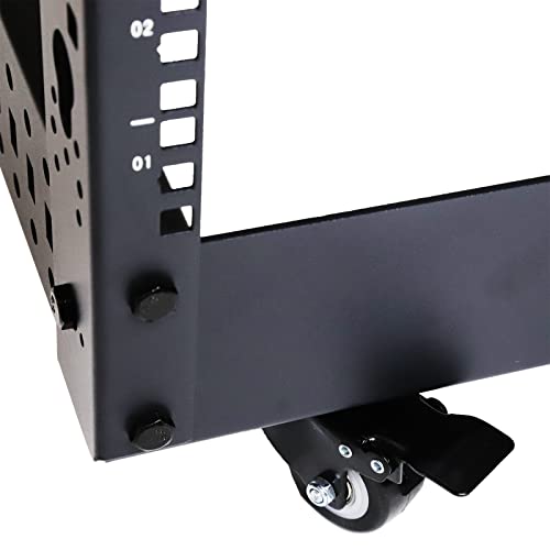 AEONS 22U 4-Post IT Open Frame Server Rack 19 Inch Depth-Adjustable (22" to 40") Network Equipment AV Gear w/Casters and Cable Management - style: 22U-4Post