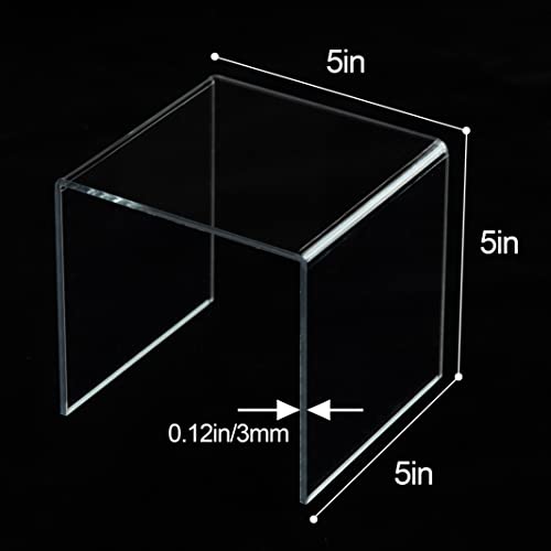 Acylic Riser Square Display Stand For Cupcakes, Arts and Crafts (Clear, 8P-5INCH) - color: Clear, size: 8P-5INCH