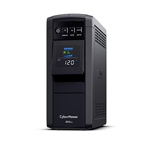 CyberPower CP850PFCLCD PFC Sinewave UPS Battery Backup and Surge Protector, 850VA/510W, 10 Outlets, AVR, Mini-Tower, UL Certified - size: 850VA, style: Mini-Tower