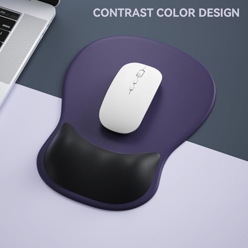 Ergonomic Mouse Pad with Wrist Rest,Cute Gel Mousepad Wrist Support - Small Mini Portable for Travel Mouse Pads for Desk Laptop,Computer,Office & Home Decor (Grey &Black) - color: F-Grey&Black