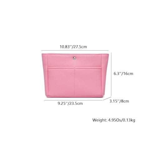 YONEBN waterproof Storage Bag Lightweight Large Capacity nylon Bag Inner Bag Handbag Organizer - color: Pu/Azalea Pink