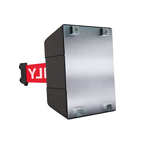 Crowd Control Warehouse - CCW Series WMB-230 Magnetic Wall Mount Retractable Belt Barrier - 30 Foot, Authorized Access Only Belt with Black ABS Case, Crowd Control Barriers - color: Authorized Access Only Belt with Black ABS Case, size: 30 foot belt
