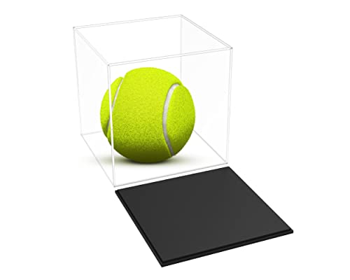 Display Case, Acrylic Box with Matt Base and Lid for Display, Super Clear Preassemly Display Case for Figures (4x4x4 inch) - color: Matt Black, size: 4x4x4 inch