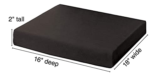 Essential Medical Supply Rehab 1 Cushion with Higher Density for Additional Support, 18 Inch X 16 Inch X 2 Inch (Pack of 4) - size: 18x16x2 Inch (Pack of 4)