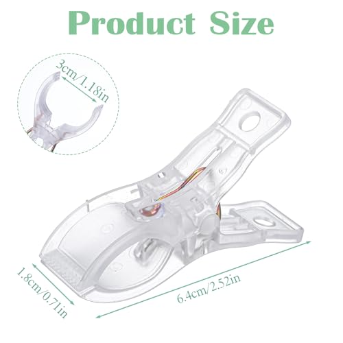 10 Pack Balloon Arch Clips Spring Clamps Balloon Clips for Balloons Arch | Clear Heavy Duty Transparent Backdrop Clip for Birthday Decoration Backdrop for Wedding Photography Studio 2.6"