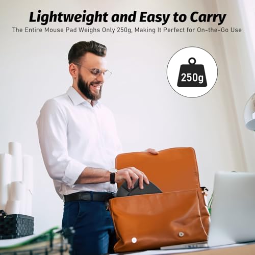 Ergonomic Mouse Pad with Skin-Friendly Lycra Memory Foam Wrist Rest, Easy-to-Clean Smooth PP Surface, and Non-Slip PU Base – Ideal for Vertical, Ergonomic, and Office Mice (Jet Black) - color: Jet Black