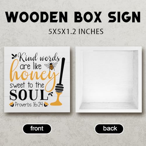 Summer Decorations for Home Summer Decor for Table Cute Bee Sign Honey Bee Decor Gifts for Women Decorations for Office Desk Shelf Cubicle 5 X 5 Inch - color: Kind