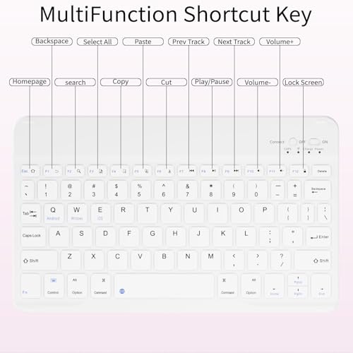 Case with Keyboard for iPad Air 11 Inch M4/M3/M2, Pink | for iPad Air 5th/4th Generation 10.9 Inch, Magnetic Detachable Bluetooth Keyboard Cover with Pencil Holder, Auto Sleep/Wake - color: Pink