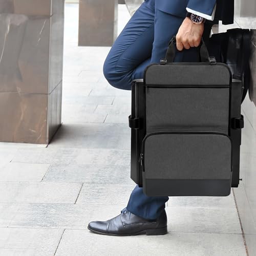 Trunab PC Tower Carrying Strap with Handle, Desktop Carrying Case with Pockets for Keyboard, Cable and Computer Accessories, Ideal for Transporting On The Go (Patented Design) - size: L - Fits Mid & Full Tower