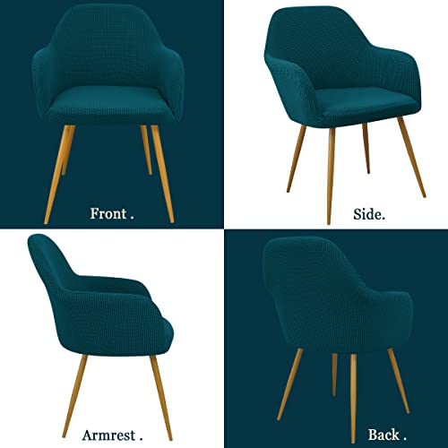 Yonus Modern Curved Back Accent Chair Slipcovers - Living Room Chair Protector, Teal - color: Teal, size: 1