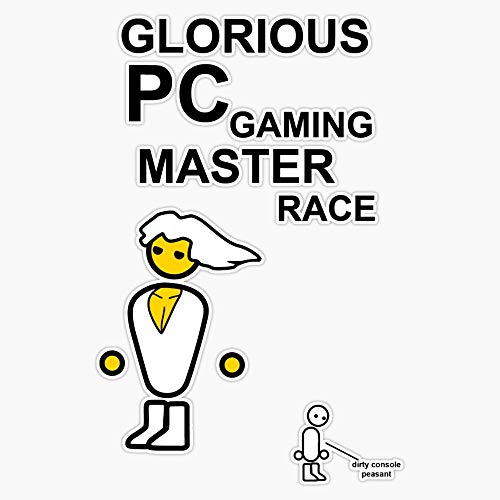 Glorious Pc Gaming Master Race Vinyl Waterproof Sticker Decal Car Laptop Wall Window Bumper Sticker 5"