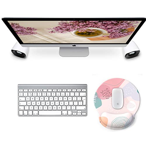 eulps Mouse Pad with Wrist Rest, Comfortable Computer Mousepad with Gel Wrist Support Smooth Surface and Non-Slip PU Base for Pain Relief, Laptop, Office & Home (Floral Fantasy) - color: Floral Fantasy